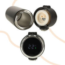 Ikonka Art.KX4407 Termokruus koos suukorviga LED termos 420ml must