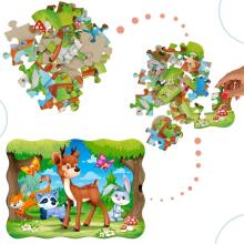 Ikonka Art.KX4376 CASTORLAND Puzzle 30 tk Hirv ja sõbrad - metsloomad 4+