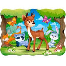 Ikonka Art.KX4376 CASTORLAND Puzzle 30 tk Hirv ja sõbrad - metsloomad 4+