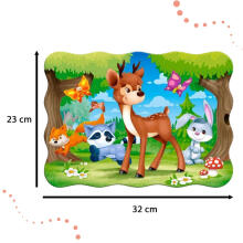 Ikonka Art.KX4376 CASTORLAND Puzzle 30 tk Hirv ja sõbrad - metsloomad 4+