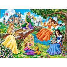 Ikonka Art.KX4371 CASTORLAND Puzzle 70 tk Printsessid aias - Printsessid aias 5+