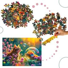 Ikonka Art.KX4369 CASTORLAND Puzzle 100 tk Maagiline hommik - kass 6+