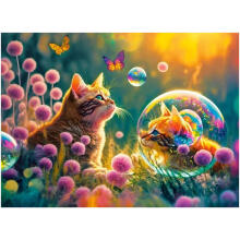 Ikonka Art.KX4369 CASTORLAND Puzzle 100 tk Maagiline hommik - kass 6+