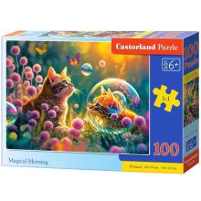 Ikonka Art.KX4369 CASTORLAND Puzzle 100 tk Maagiline hommik - kass 6+