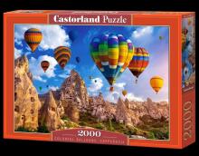 Ikonka Art.KX4363 CASTORLAND Puzzle 2000 elemente Värvilised õhupallid Kappadookia - õhupallid Kappadookias 92x68cm