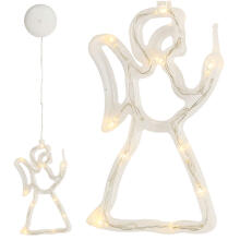 Ikonka Art.KX5246_4 LED rippvalgustid jõulukaunistus ingel 49cm 10 LEDid