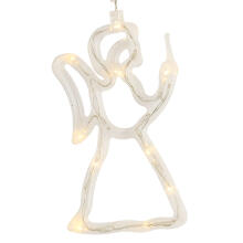 Ikonka Art.KX5246_4 LED rippvalgustid jõulukaunistus ingel 49cm 10 LEDid