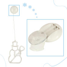 Ikonka Art.KX5246_6 LED rippvalgustid jõulukaunistus lumememm 49cm 10 LEDid