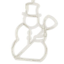 Ikonka Art.KX5246_6 LED rippvalgustid jõulukaunistus lumememm 49cm 10 LEDid