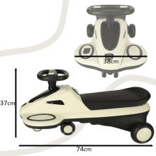Ikonka Art.KX4221_1 Gravitatsiooni roller helendavad LED rattad muusika mängimisega roller 74cm beež/must max 100kg
