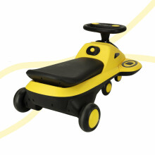 Ikonka Art.KX4221_2 Gravity scooter glowing LED wheels with music playing scooter 74cm yellow/black max 100kg