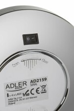 Ikonka Art.KX4035 Adler AD 2159 valgustusega LED-meigipeegel, mis seisab kosmeetikajalal suurendav meigipeegel
