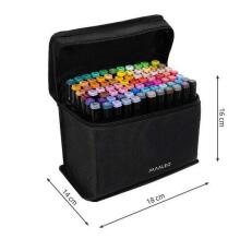 Ikonka Art.KX3911 Double-sided alcohol markers in case 80 + stand