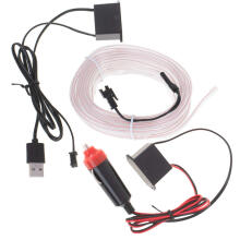 Ikonka Art.KX4955_2 LED ümbritsev valgustus autole / auto USB / 12V lint 5m valge