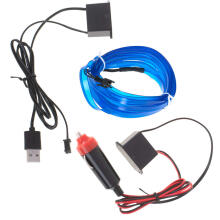 Ikonka Art.KX4956_1 LED ümbritsev valgustus auto / auto USB / 12V lint 3m sinine