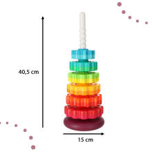 Ikonka Art.KX4618 Rainbow tower pyramid pinwheel spiral for stacking