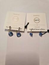 La bebe™ Jewelry Natural Stone earrings Light Saphire