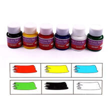 Ikonka Art.KX3876 Rõivavärvid kingavärvid 6 värvi x 25ml komplekt + pintsliga värvipalett