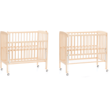 Fillikid Bedside Crib Nino  Art.555-00 Natur Laste voodi puidust, häll