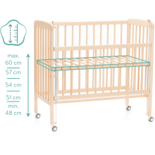 Fillikid Bedside Crib Nino  Art.555-00 Natur Laste voodi puidust, häll