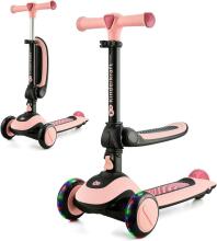 Kinderkraft  Halley Scooter Art.KRHALL00PNK0000 Rosa Pink Laste kolmerattaline tõukeratas