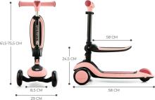 Kinderkraft  Halley Scooter Art.KRHALL00PNK0000 Rosa Pink Laste kolmerattaline tõukeratas