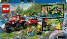60412 LEGO® City 4x4 Ugunsdzēsēju Auto Ar Glābšanas Laivu