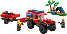 60412 LEGO® City 4x4 Ugunsdzēsēju Auto Ar Glābšanas Laivu