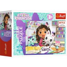 TREFL GABBY´S DOLLHOUSE Mini maxi pusle, 20 osa