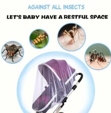 Bebe Basic ™ Mosquito Net Art.159558 Black Pram elastic mosquito net 150cm
