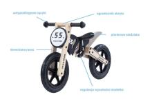 Moovkee Balance Bike Alex  Air Art.159827 Black  Jooksurattas puitraamiga