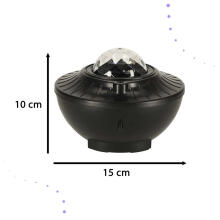 Ikonka Art.KX4405 Tähtede prožektor LED öine pall bluetooth puldiga