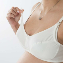 La Bebe™ Lingerie Basic Bio Cotton Art.16058 White (Milk) Maternity - Nursing bra with Drop-Down Cups and Adjustable Straps