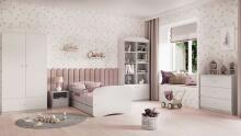 Babydreams white bed without a pattern, without a drawer, mattress 160/80
