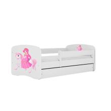 Bed babydreams white princess on horse without drawer without mattress 160/80