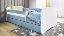 Bed babydreams blue without pattern with drawer without mattress 180/80