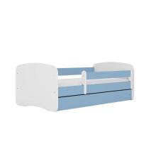Babydreams blue bed without a pattern with a drawer, mattress 140/70