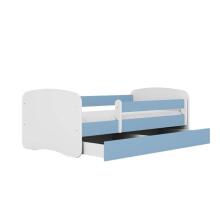 Babydreams blue bed without a pattern with a drawer, mattress 140/70