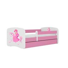 Bed babydreams pink princess on horse with drawer without mattress 180/80
