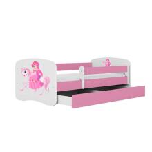 Bed babydreams pink princess on horse with drawer without mattress 160/80