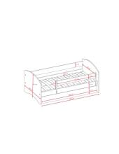 Bed babydreams green without pattern without drawer without mattress 140/70