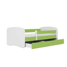 Babydreams green bed without a pattern with a drawer, mattress 180/80