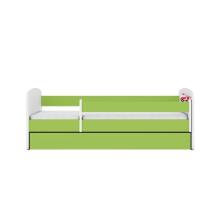 Bed babydreams green fire brigade with drawer with non-flammable mattress 140/70