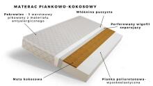 Babydreams white bed without a pattern, without a drawer, coconut mattress 160/80