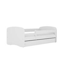Babydreams white bed without a pattern, without a drawer, coconut mattress 160/80