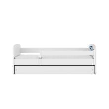 Bed babydreams white raccoon with drawer with non-flammable mattress 140/70