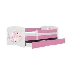 Bed babydreams pink horse with drawer with non-flammable mattress 140/70