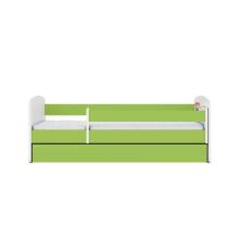 Bed babydreams green frozen land with drawer with non-flammable mattress 160/80