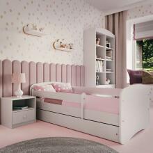 Babydreams white bed, without a pattern, without a drawer, latex mattress 160/80