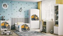 Bed babydreams white truck with drawer with non-flammable mattress 160/80